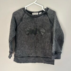H&M 2/4t black acid wash Batman pullover sweater